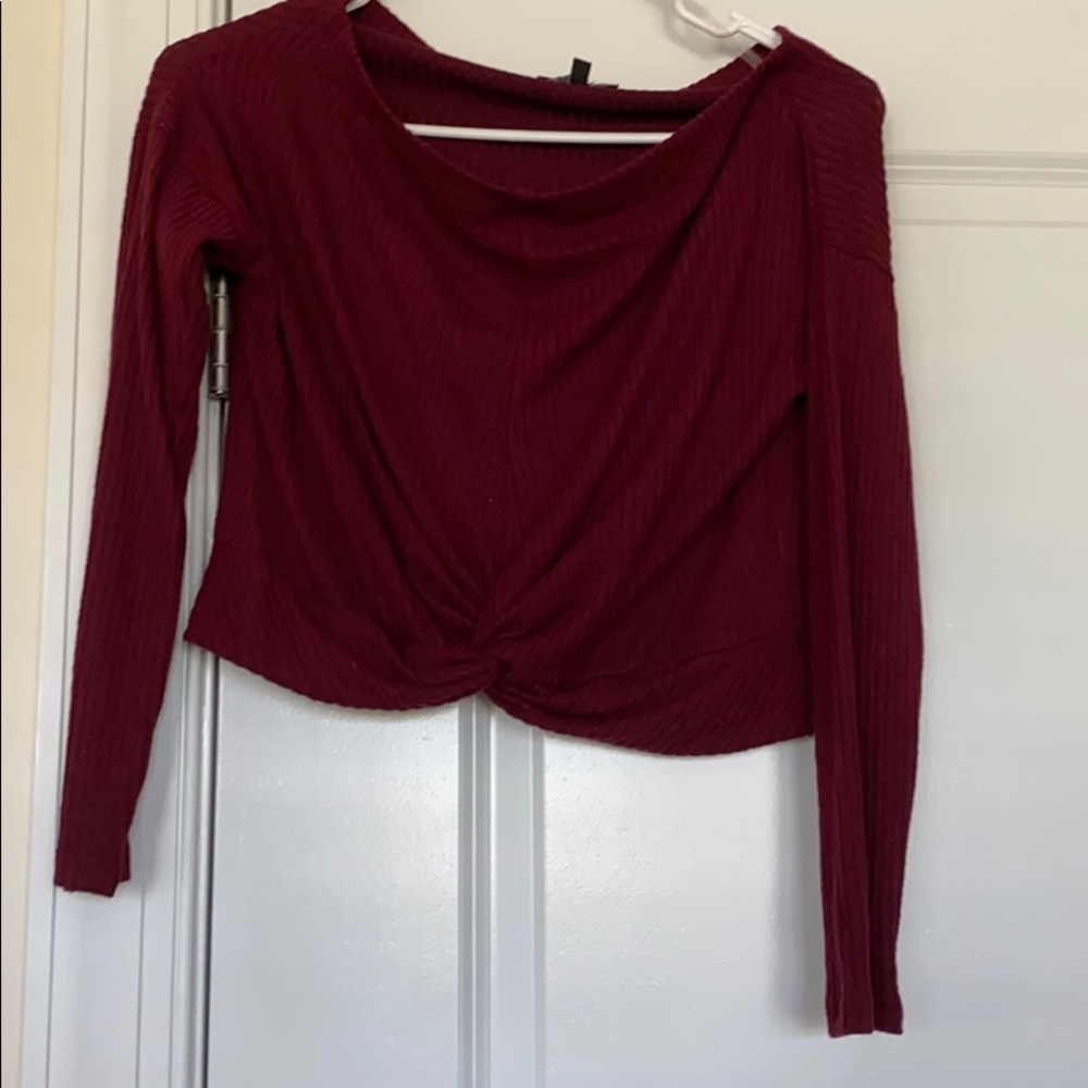 Off the shoulder rubbed crop top NEVER WORN